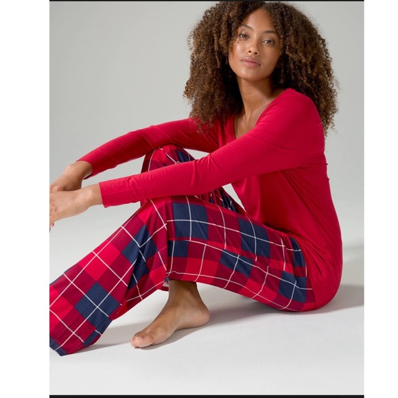 Soma COOL NIGHTS Long Sleeve Pajama Set - Picture 1 of 13